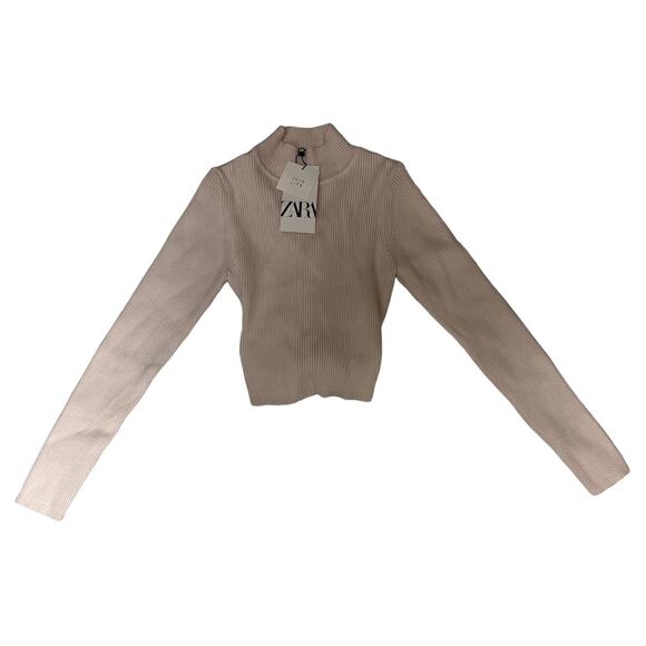 Zara Open Back Top - KNIT TOP SWEATER - Size - M - Cream - Picture 2 of 12